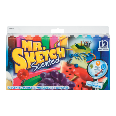 Mr Sketch Mr. Sketch – Marqueurs parfumés, couleurs variées, paq. 12 12x1.0 ea, 1,21 $/1ch