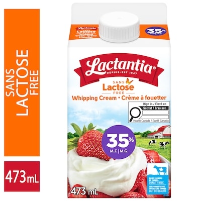 Lactantia Lactose Free Whipping Cream 35% 473 ml, $1.07/100ml
