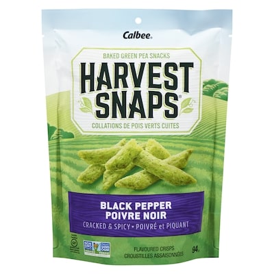 Harvest Snaps Snapea Crisps, Black Pepper 93 g, $3.75/100g