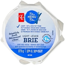 PC Menu Bleu Fromage Brie Léger 175 g, 4,57 $/100g