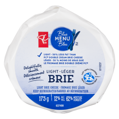 Fromage brie double crème léger Menu Bleu