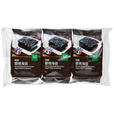 T&T Korean Roasted Seaweed Laver 60 g, $9.98/100g