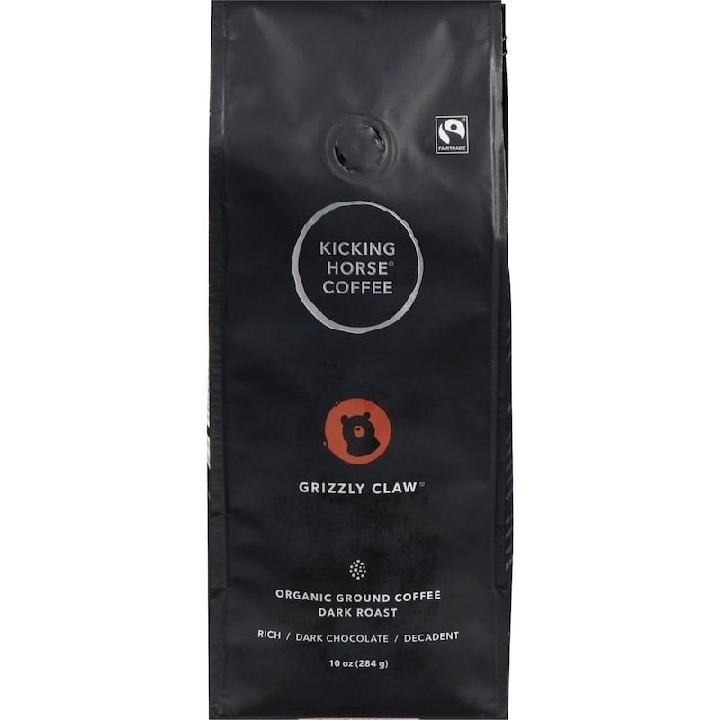 Organic Fairtrade Dark Roast Ground Coffee, Grizzly Claw
