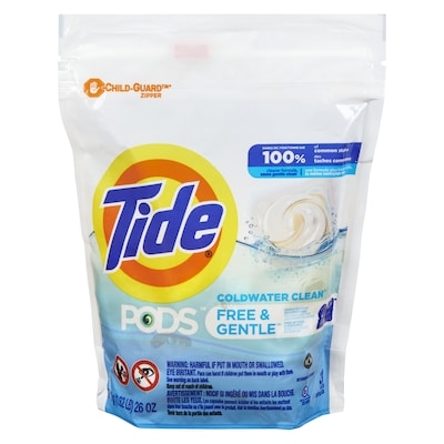 Tide Free & Gentle, Liquid Laundry Detergent Pods, 31 Count 31 ea, $0.42/1ea