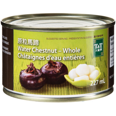 T&T Châtaignes d’eau entières 227 ml, 0,44 $/100ml