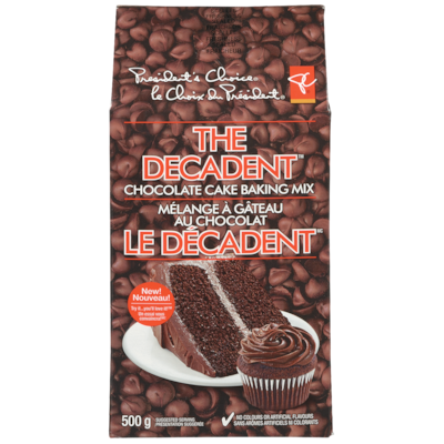 President's Choice The Decadent Chocolate Cake Mix 500 g, $1.20/100g