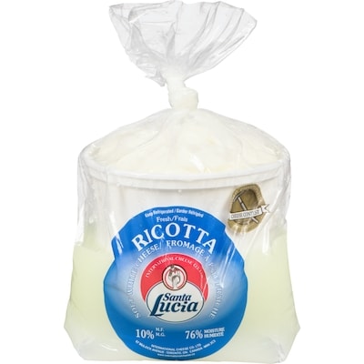 Santa Lucia SantaLucia Fresh Ricotta Soft White Cheese 10% M.F. 500 g, $1.90/100g