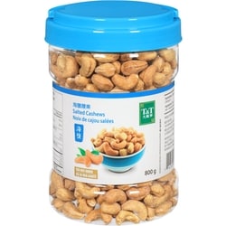 T&T Cashews, Salted 800 g, $1.49/100g