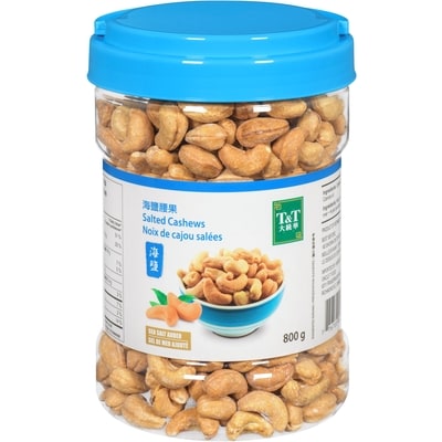 T&T Cashews, Salted 800 g, $2.12/100g