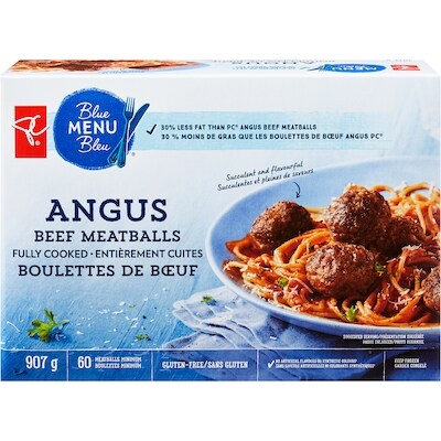 PC Menu Bleu Boulettes de bœuf angus 907 g, 2,09 $/100g