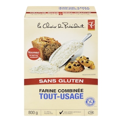 le Choix du Président Farine Tout Usage Sans Gluten 800 g, 1,13 $/100g