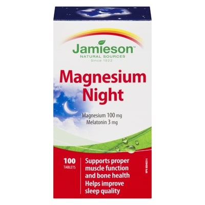 Jamieson Magnesium Night 100 ea, $0.15/1ea