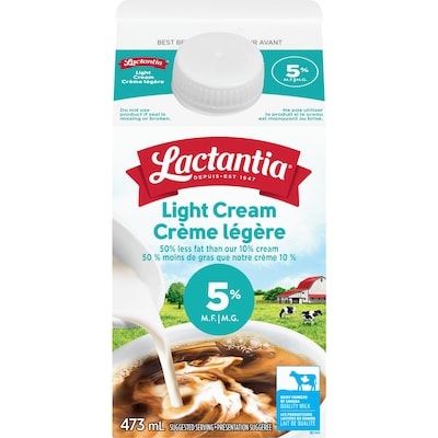 Lactantia Cream 5% 473 ml, $0.93/100ml