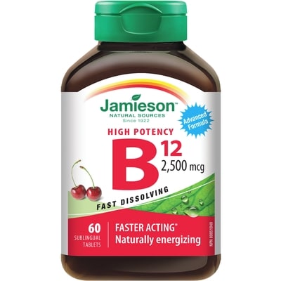 Jamieson Vitamin B12 2,500 mcg (Methylcobalamin) 60 ea, $0.29/1ea
