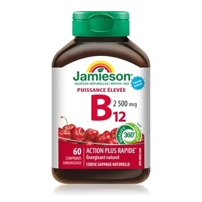 Jamieson Vitamine B12 2500 mcg | À libération rapide 60 ea, 0,26 $/1ch