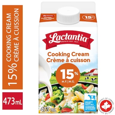 Lactantia Cooking Cream 15% 473 ml, $0.85/100ml