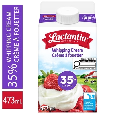 Lactantia Crème à Fouetter 35% 473 ml, 1,25 $/100ml