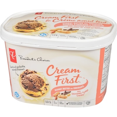Cream First Peanut Butter and Chocolate Premium Ice Cream