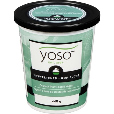 Yoso Cultured Coconut Yogurt, Unsweetened 440 g, $1.48/100g