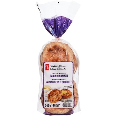 le Choix du Président Muffins anglais aux raisons secs et cannelle 342 g, 0,96 $/100g