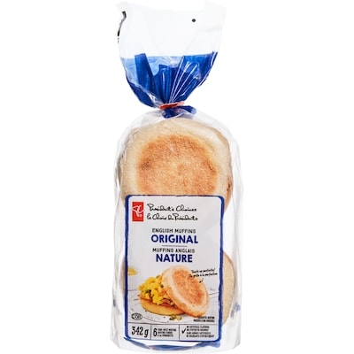 President's Choice Original English Muffins 342 g, $0.87/100g