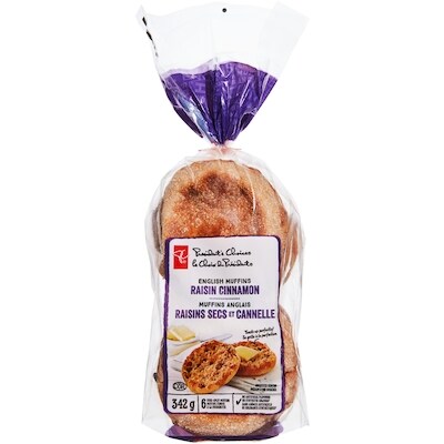 le Choix du Président Muffins anglais aux raisons secs et cannelle 342 g, 1,02 $/100g