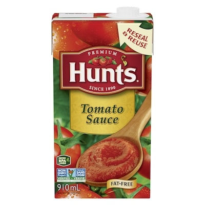 Hunt's Tomato Sauce Tetra Pack 910 ml, $0.49/100ml