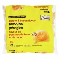 No Name Perogies, Potato and Bacon Flavour 907 g, $0.33/100g