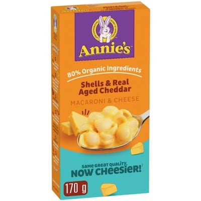 Annie's Shells & Real Aged Chedder Macaroni &  Cheese 170 g, $1.76/100g