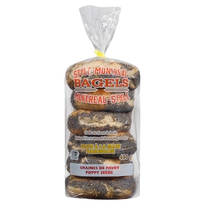 null Bagels Montreal-Style Poppy Seeds 480 g, $1.00/100g