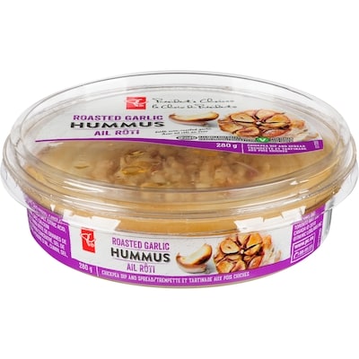 President's Choice Roasted Garlic, Red Pepper & Cumin Hummus Chickpea Dip And Spread 280 g, $1.61/100g