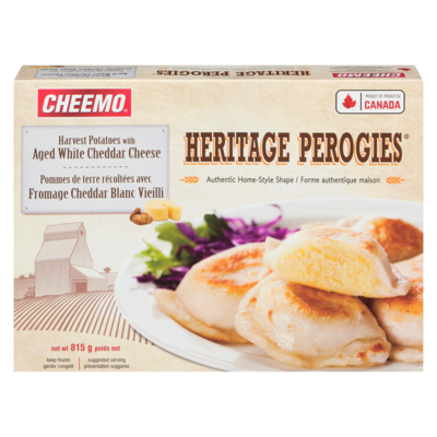 Cheemo Pérogies Héritage avec pommes de terre récoltées et fromage cheddar blanc vieilli 815 g, 0,55 $/100g