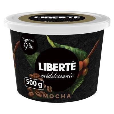 Liberte Méditerranée 9% Yogurt, Mocha 500 g, $1.20/100g