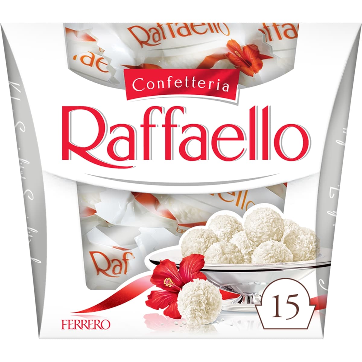Ferrero Raffaello Coconut Almond Specialty Gift Box, 15 Count, Individually Wrapped Candies 150 g, $5.33/100g