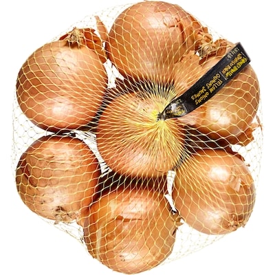 Délices du Marché Oignons jaunes, sac de 3 lb 1.36 kg, 0,22 $/100g