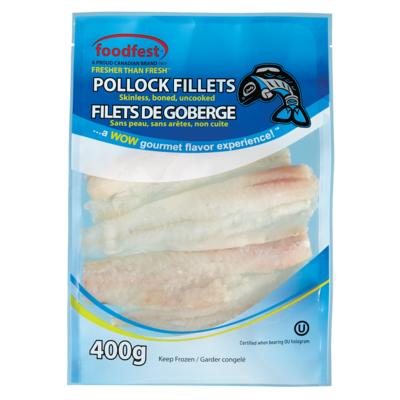 Foodfest Pollock Fillets 400 g, $2.00/100g