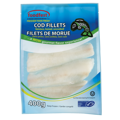 Foodfest Kosher Cod Fillets 400 g, $3.25/100g