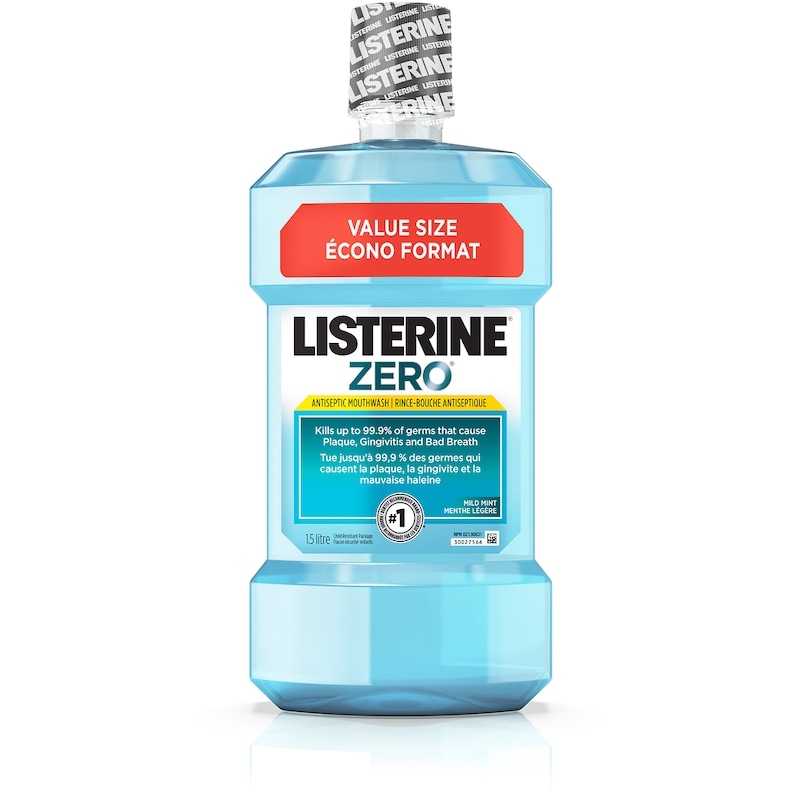 Zero Antiseptic Mouthwash, Mild Mint, Alcohol Free