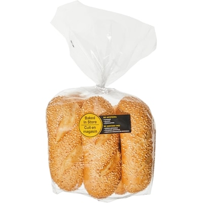 null Panini Rolls, White Sesame 6x340.0 g, $0.95/100g