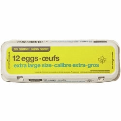 No Name Grade A Extra Large Eggs 12 ea, $0.39/1ea