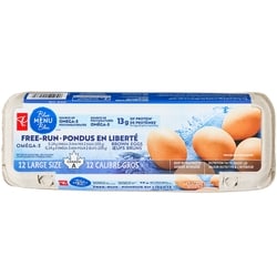 PC Blue Menu Blue Menu Free Run Large Brown Eggs 12 Pack 12 ea, $0.67/1ea