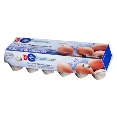 Œufs bruns pondus en liberté Menu Bleu calibre gros