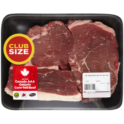 null Beef Top Sirloin Grilling Steak, Club Pack $37.44/1kg $16.99/1lb