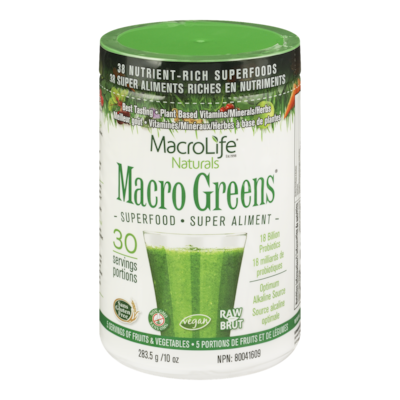 MacroLife Supplément Macro Greens Superfood 283.5 g, 18,34 $/100g