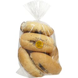 null Panini Rolls, White Poppy Seed 6x70.0 g, $1.02/100g