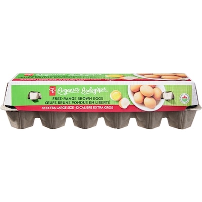 PC Organics Extra Large Size Free-Range Brown Eggs 12 ea, $0.64/1ea