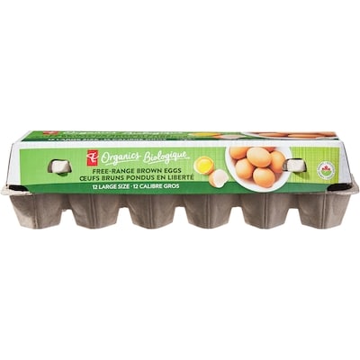 PC Organics Free Range Large Brown Eggs 12 ea, $0.62/1ea