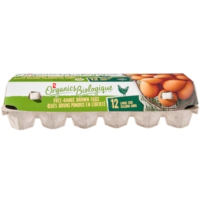 Organics Large Size Free-Range Brown Eggs 12 Pack