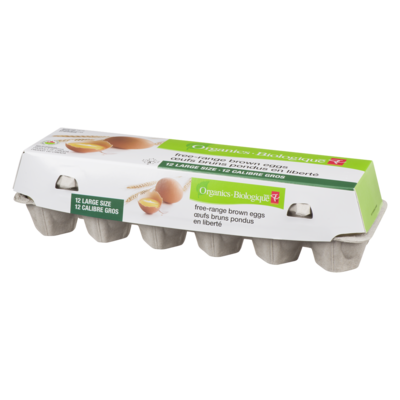 Organics Large Size Free-Range Brown Eggs 12 Pack