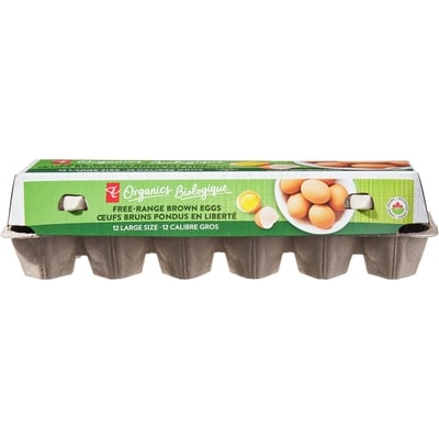 PC Biologique Œufs bruns pondus en liberté 12 ea, 0,65 $/1ch